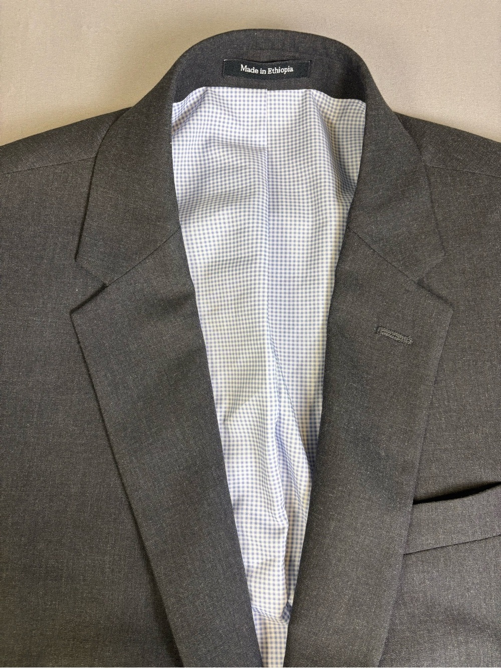 Beautiful Egara 38 Long Blazer Grey Slim Fit Like New Made in Ethiopia - Picture 5 of 12